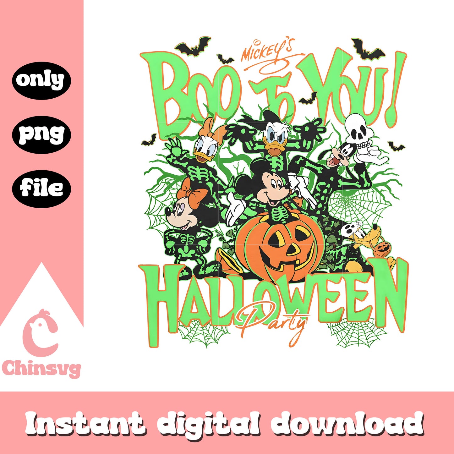 Mickey's boo to you halloween party png, mickey character png, halloween party png