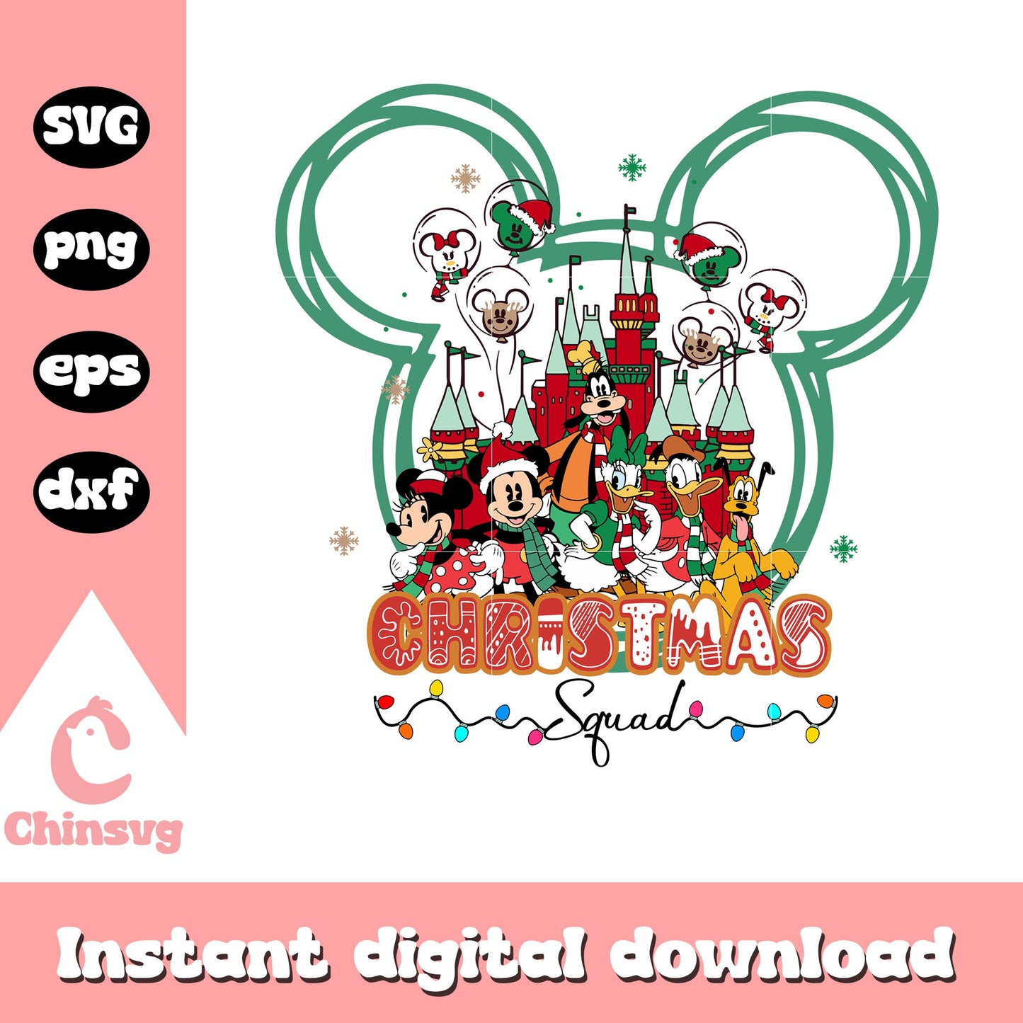 Mickey and friends christmas squad svg, disney squad svg
