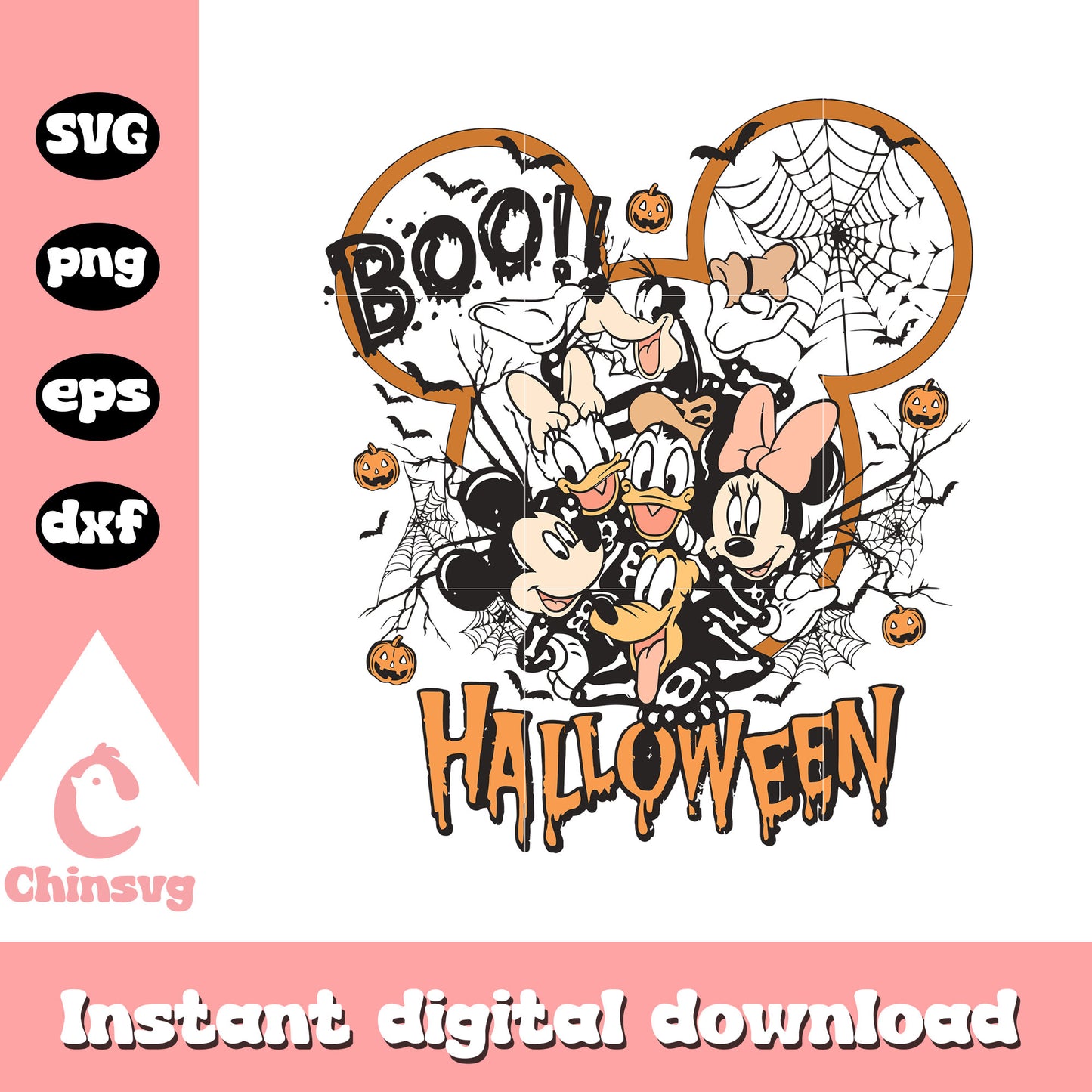Mickey and friends halloween svg, halloween customes svg, disney friends svg