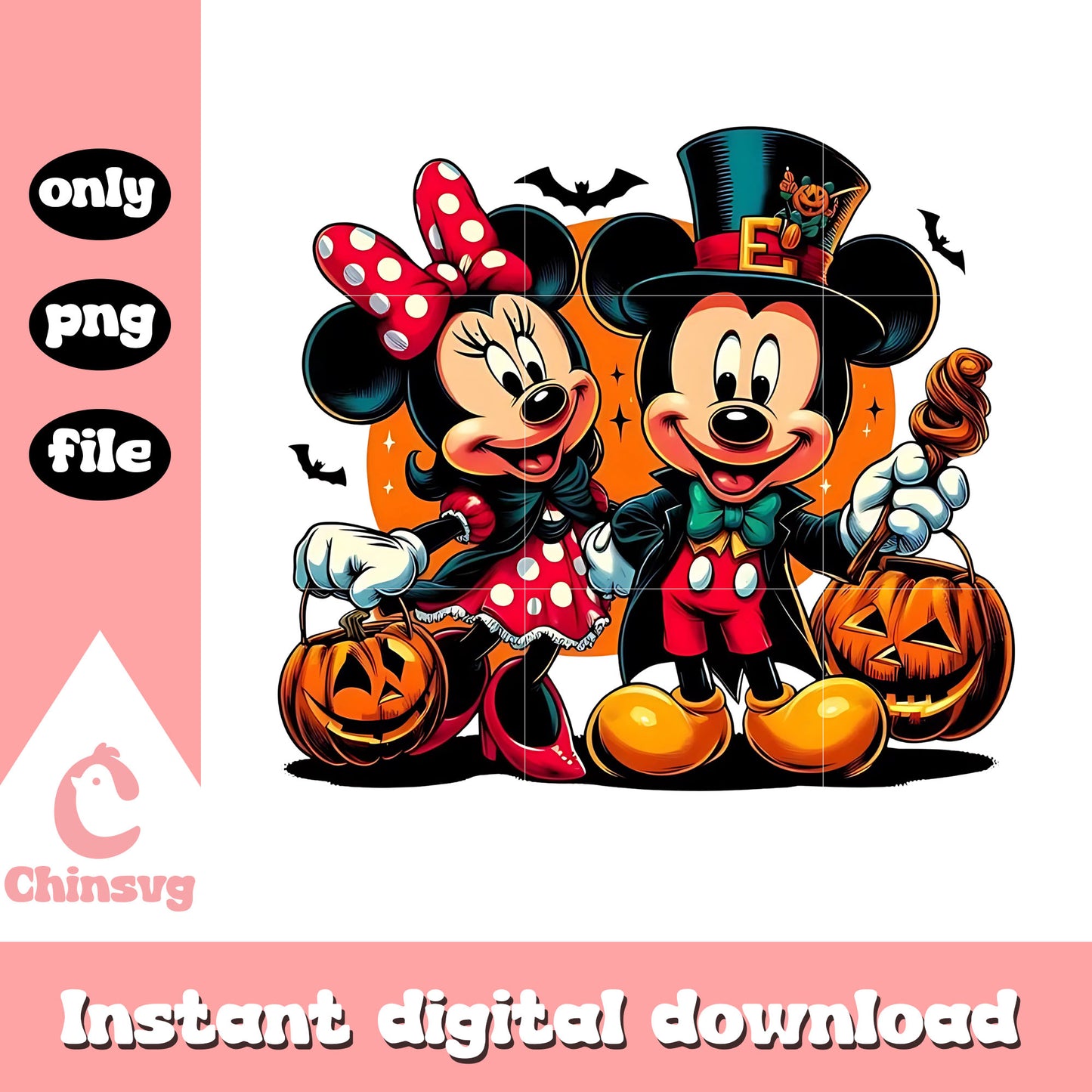 Mickey and minnie halloween costume png, halloween town png
