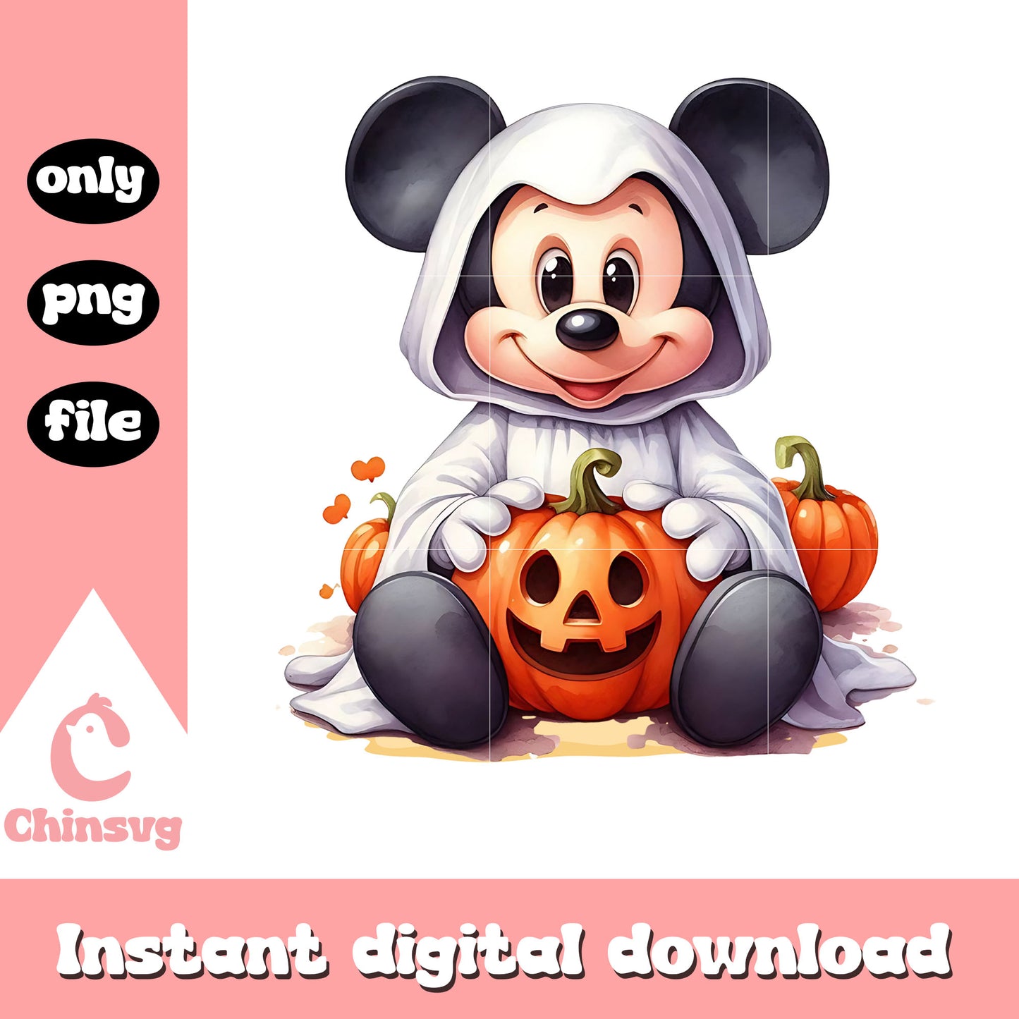 Mickey cosplay ghost halloween png, mickey mouse png