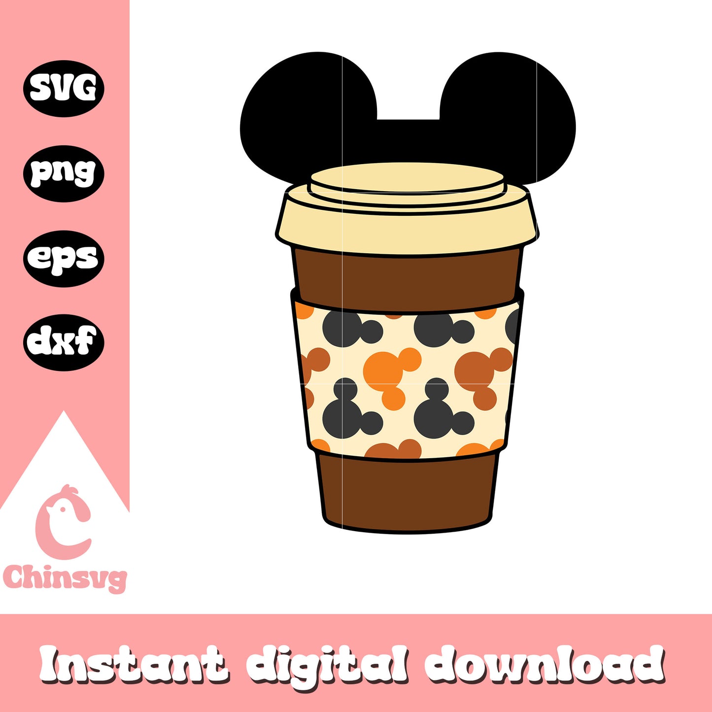Mickey ears coffee svg, mickey mosue ears svg, disney svg