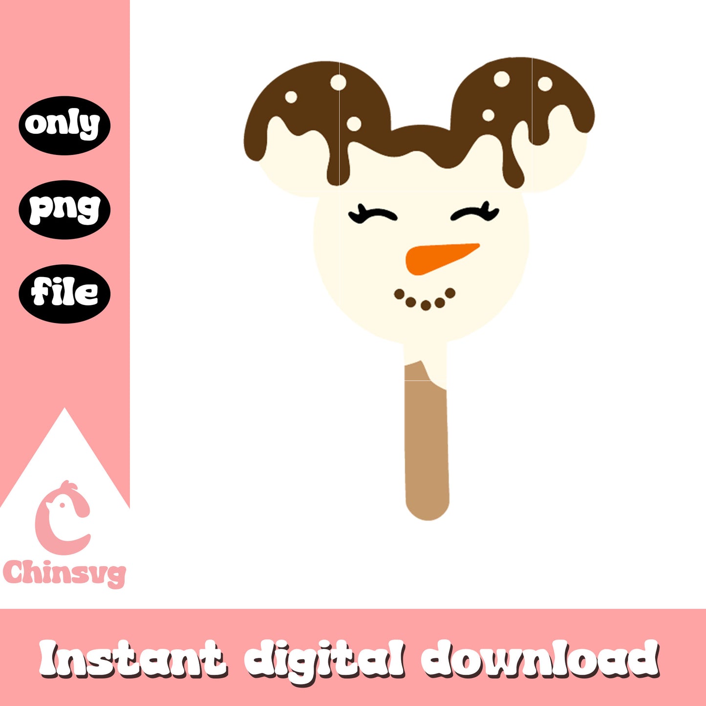 Mickey ears ice cream christmas png, mickey ears christmas png