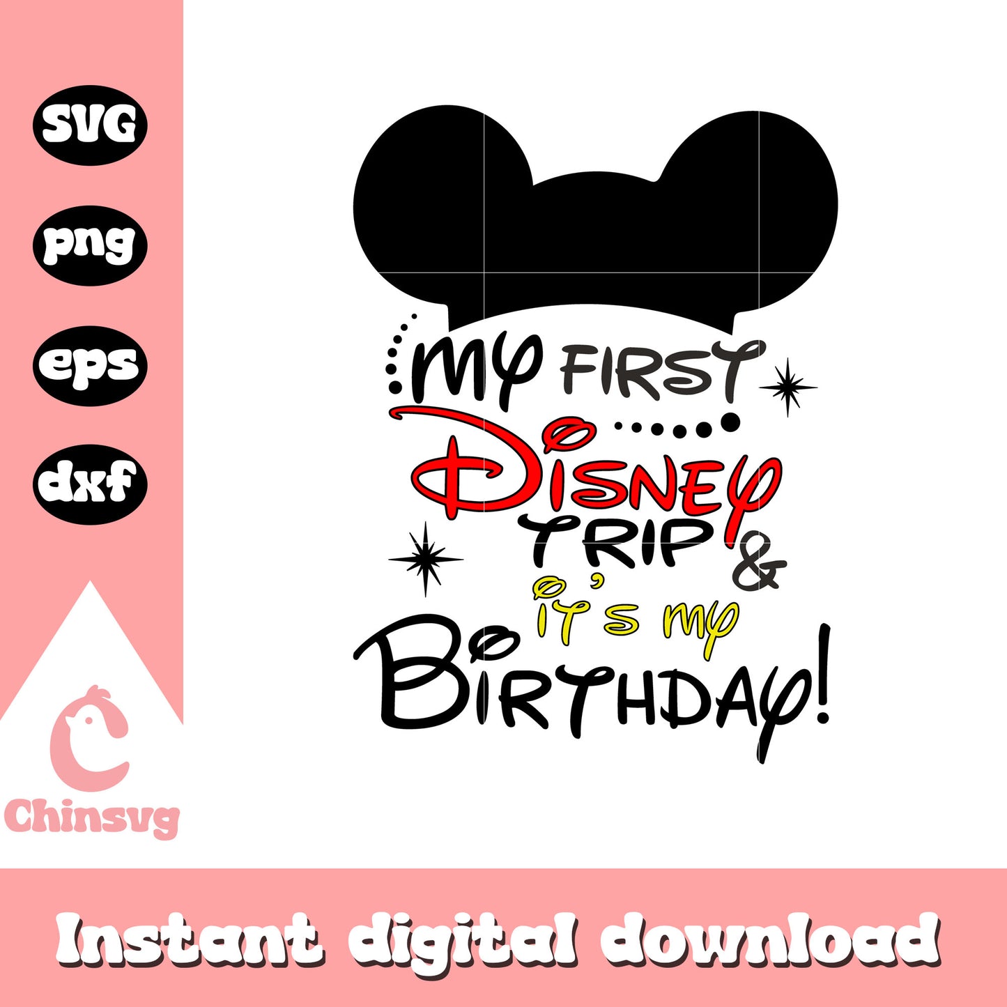 Mickey ears my first disney trip svg, mickey mouse ears svg