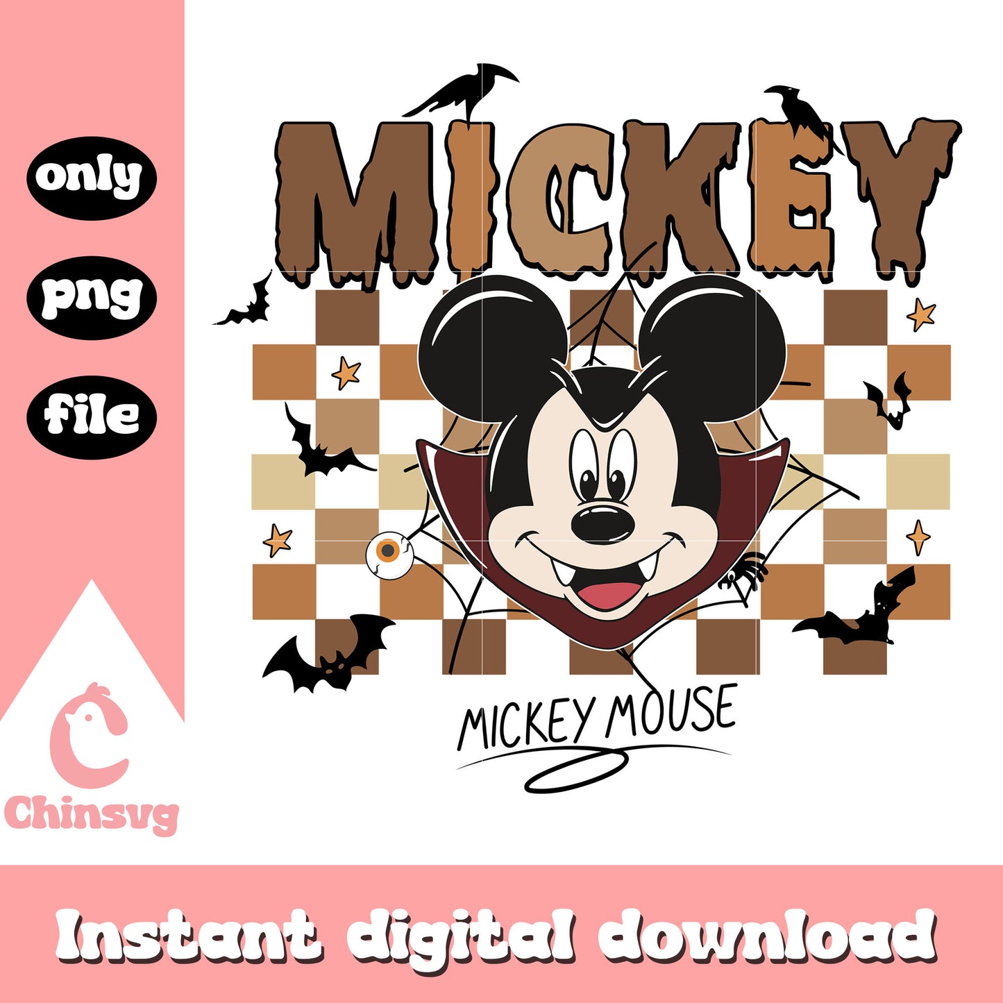 Mickey mouse halloween symbol design png, mickey character png, disney halloween png