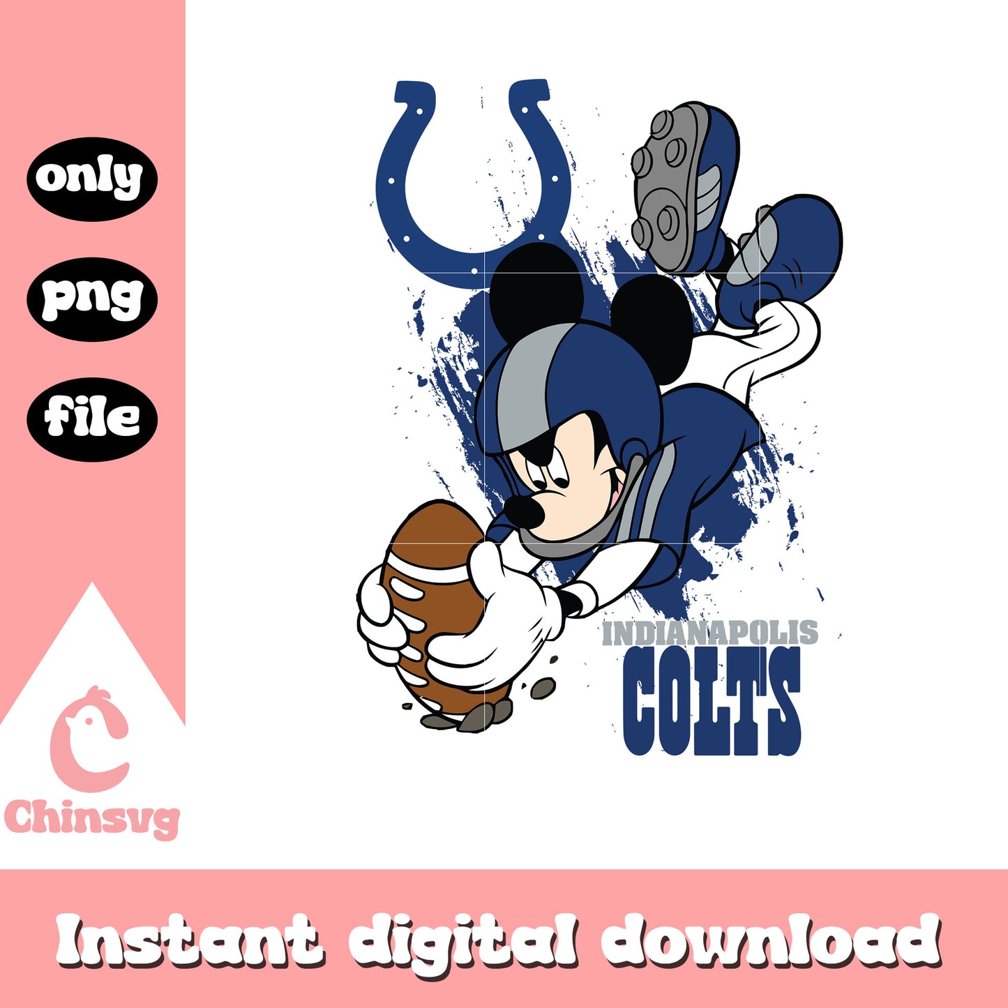 Mickey mouse on the indianapolis colts football team png, nfl png