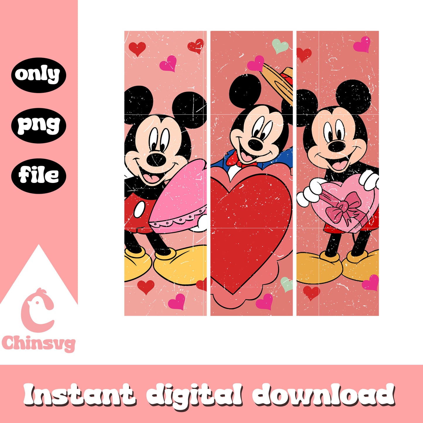 Mickey on valentine day png, dating png, valentine png