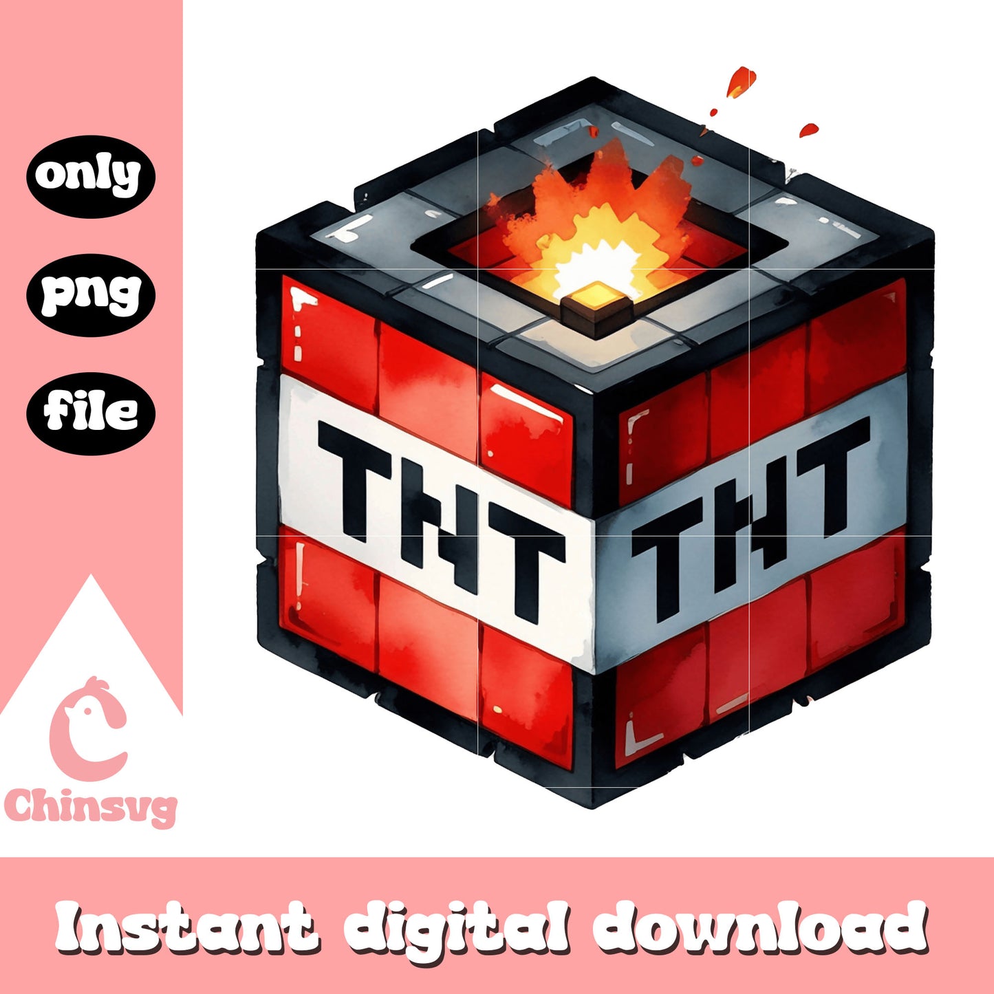 Minecraft TNT design png, tnt from minecraft png, minecraft png