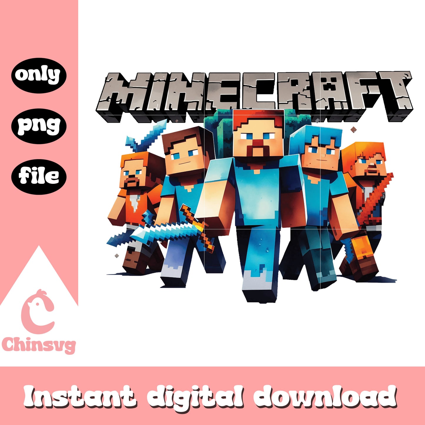 Minecraft characters design png, character for minecraft png