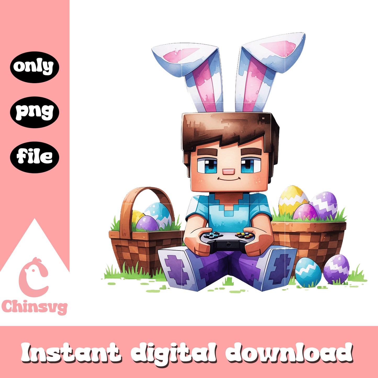 Minecraft characters steve easter png, minecraft steve png