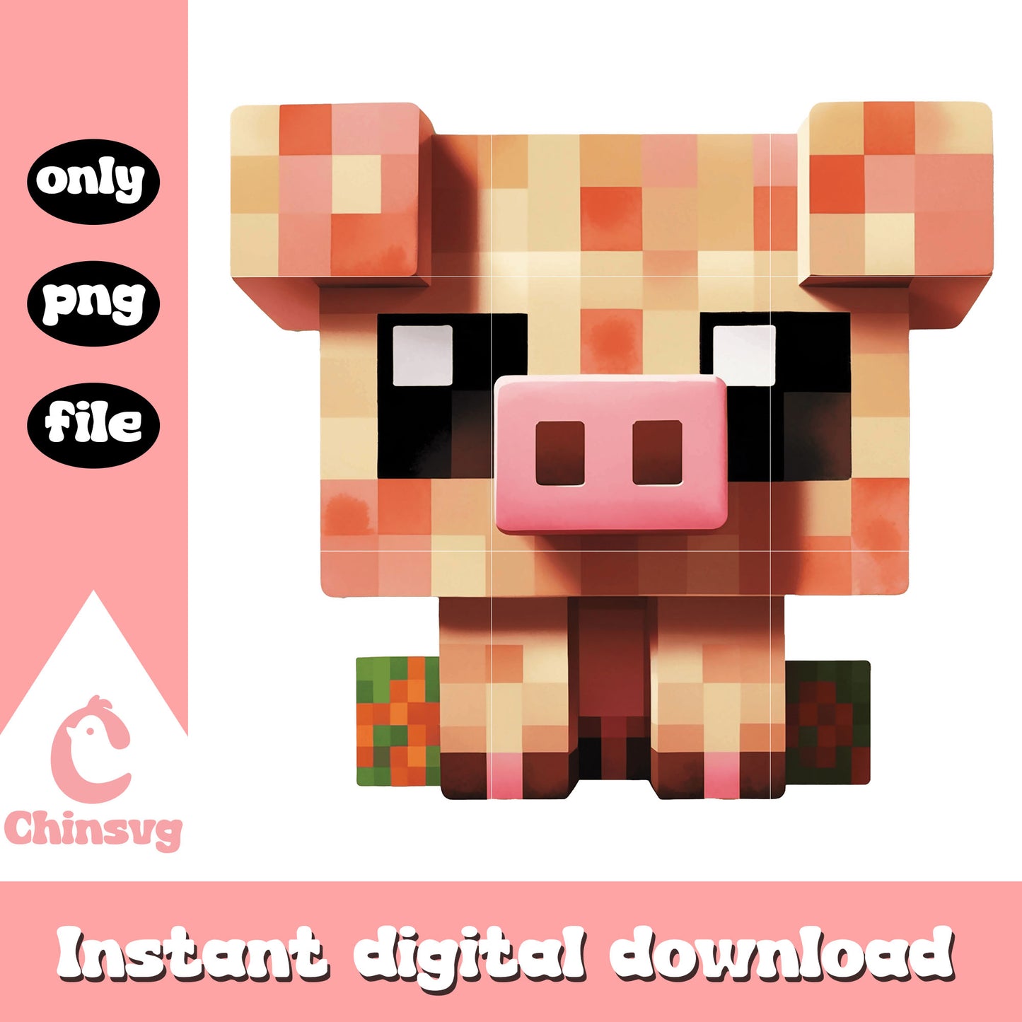 Minecraft chibi piglin design png, piglins minecraft png