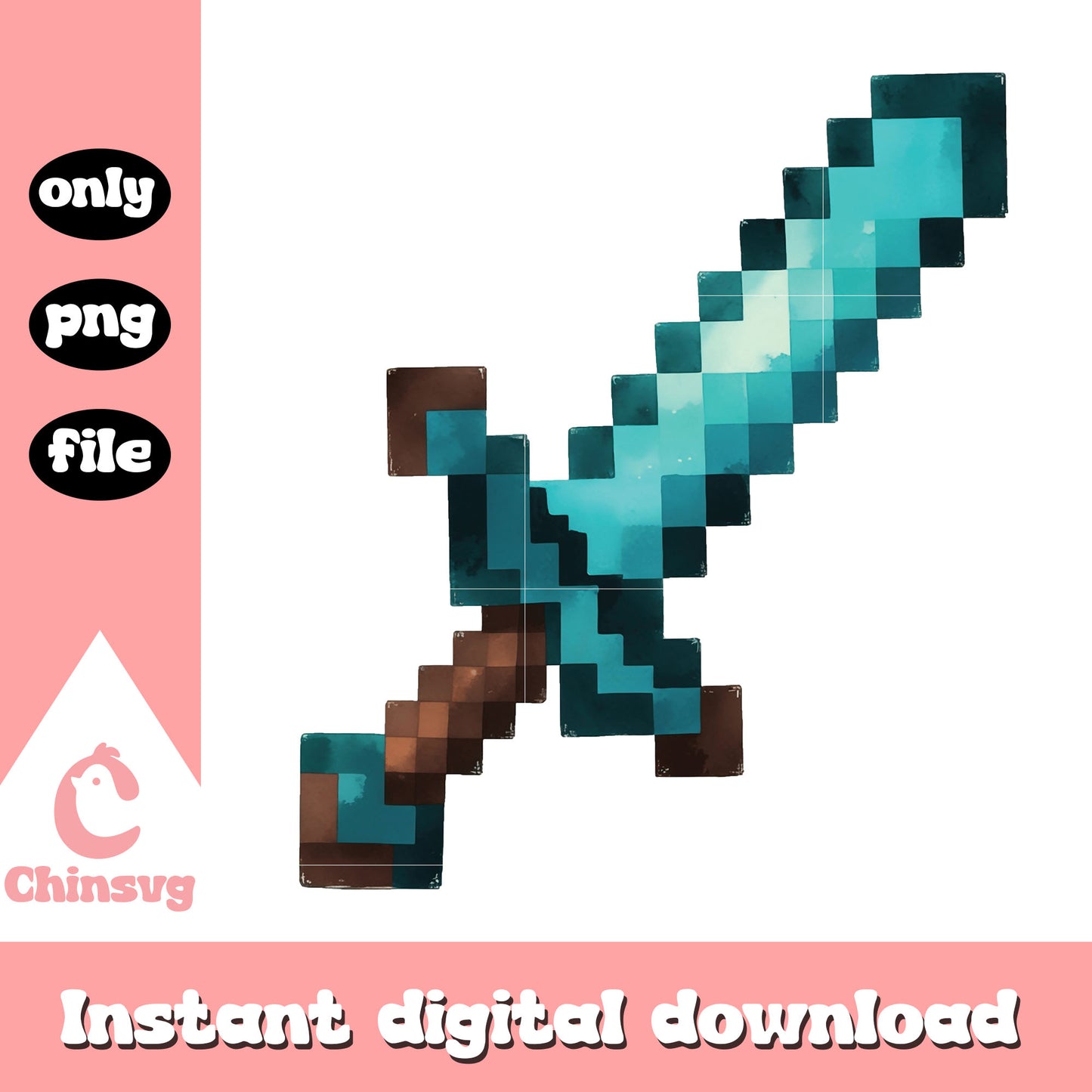 Minecraft diamond sword png, minecraft sword png, minecraft png