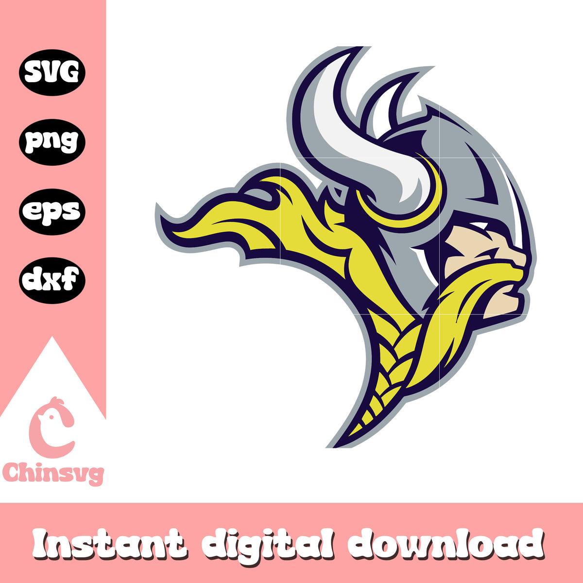 Minnesota vikings head logo svg, minnesota vikings football history svg