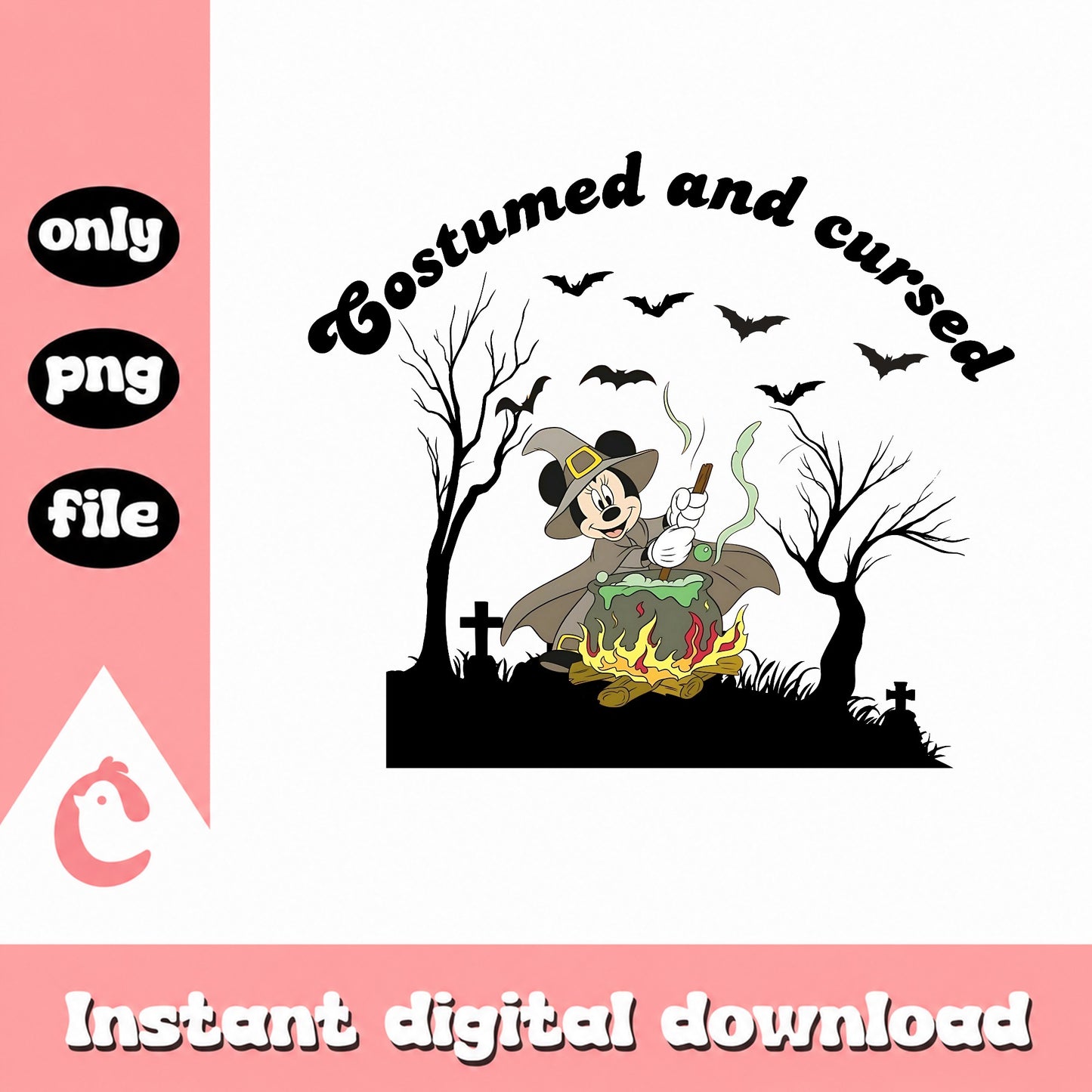 Minnie Mouse Halloween PNG, Costumed And Cursed, Witch PNG