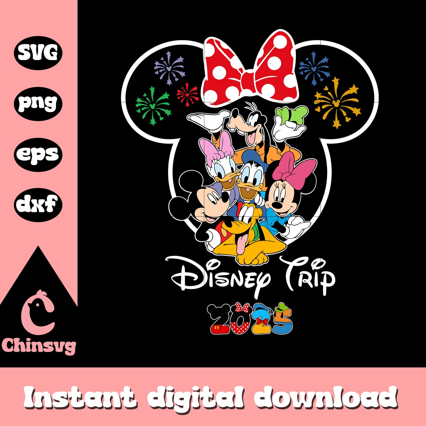 Minnie friends disney trip 2025 design svg, disney trip 2025 svg