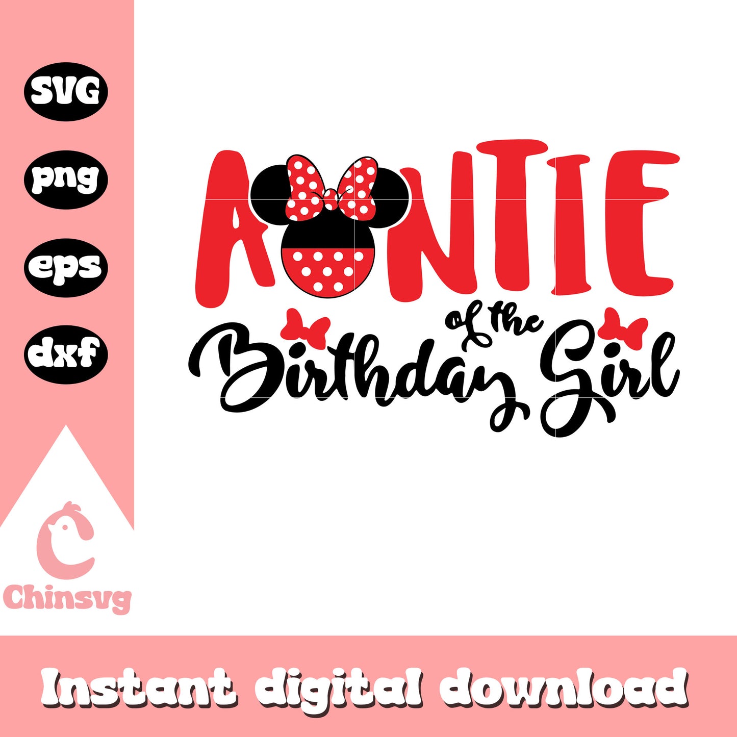 Minnie of the birthday girl svg, minnie birthday svg, minnie head svg