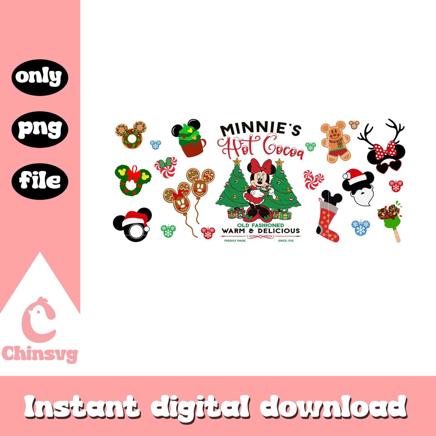 Minnie's hot cocoa warm and delicious png, mickey mouse movie png