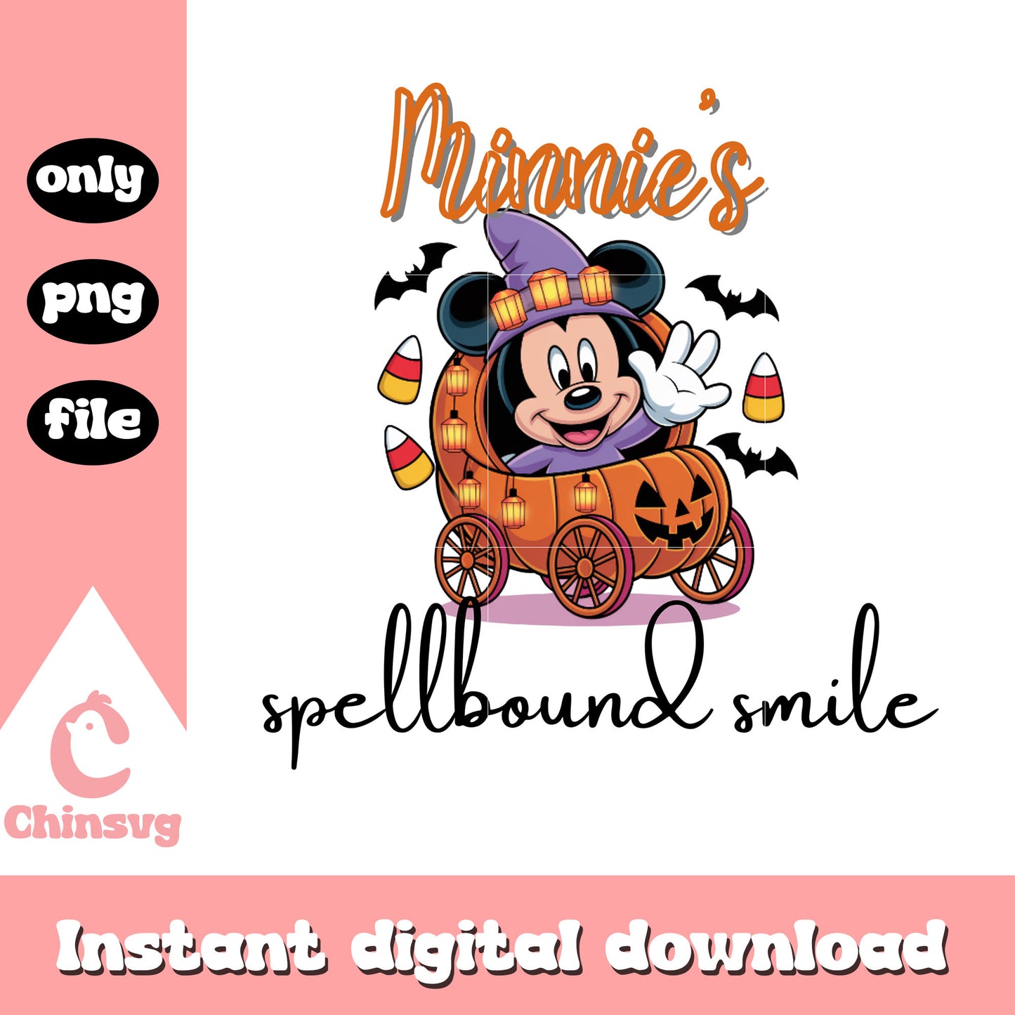 Minnie's spellbound smiile png, the witch png