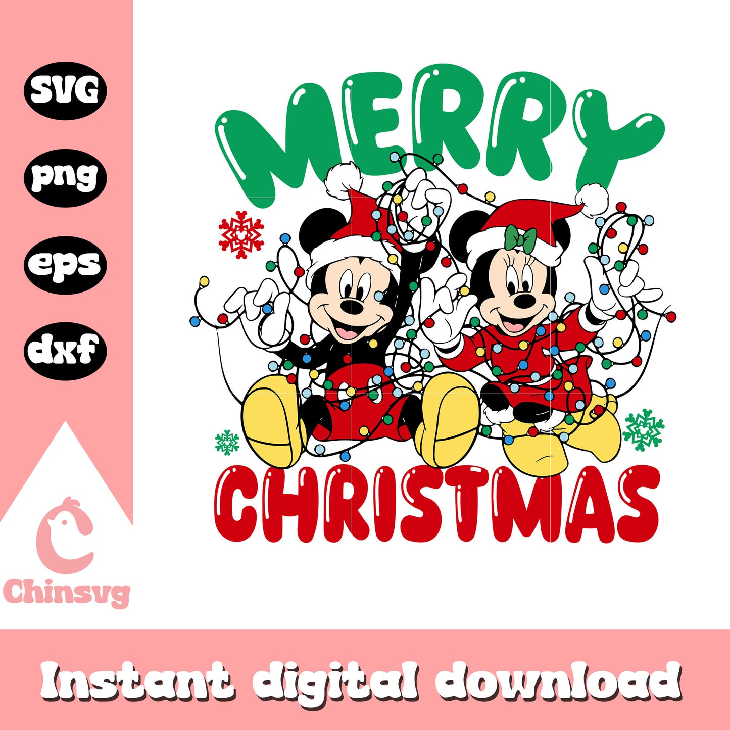 Minnie and mickey merry christmas svg, disney christmas movies svg
