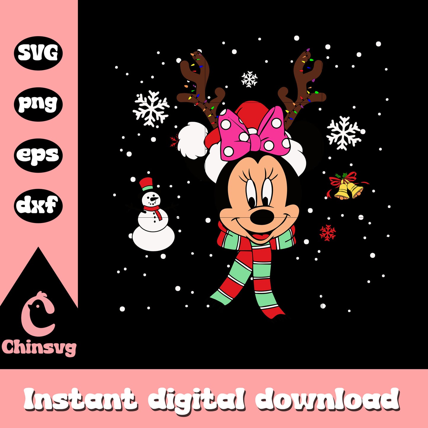 Minnie christmas day svg, minnie mouse svg, disney christmas outfits svg