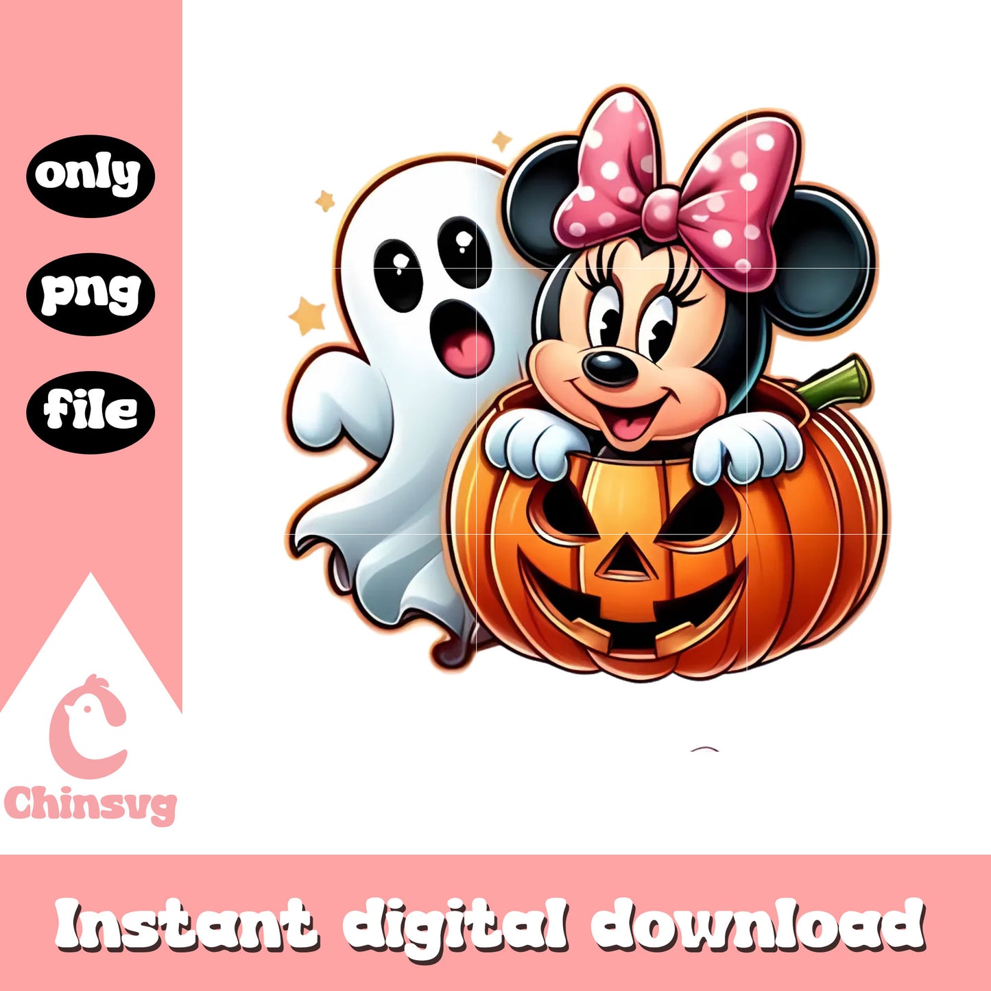 Minnie halloween ghost design png, halloween movie png