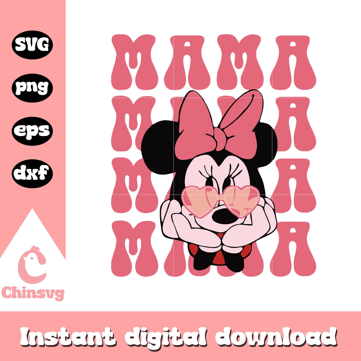 Minnie mouse mama valentine svg, Minnie mouse svg, valentine svg