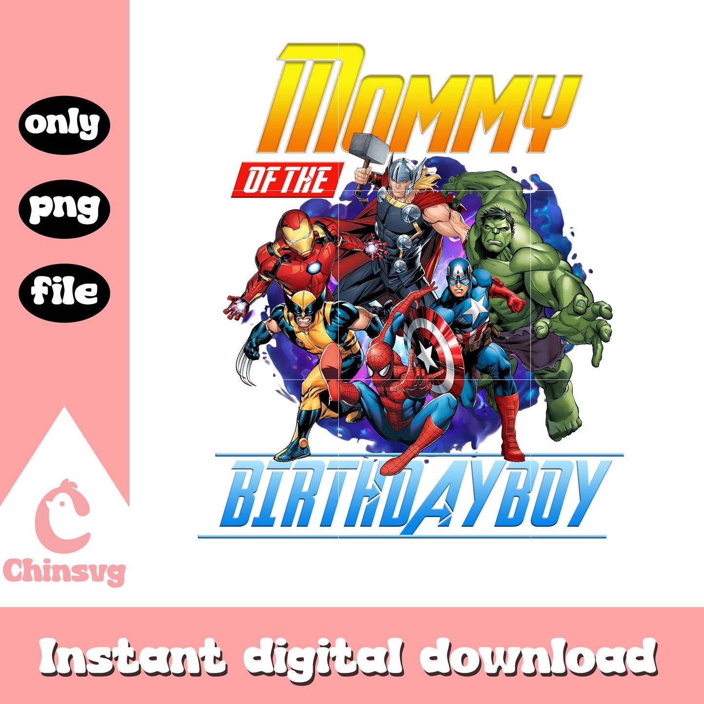 Mommy of the birthday boy avengers png, happy birthday mommy png