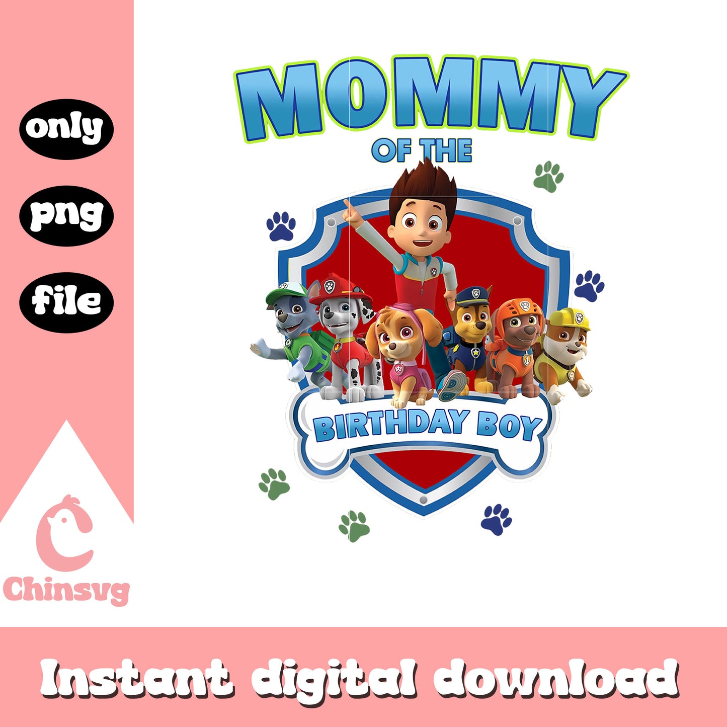 Mommy of the birthday boy paw patrol png, paw patrol cartoon png