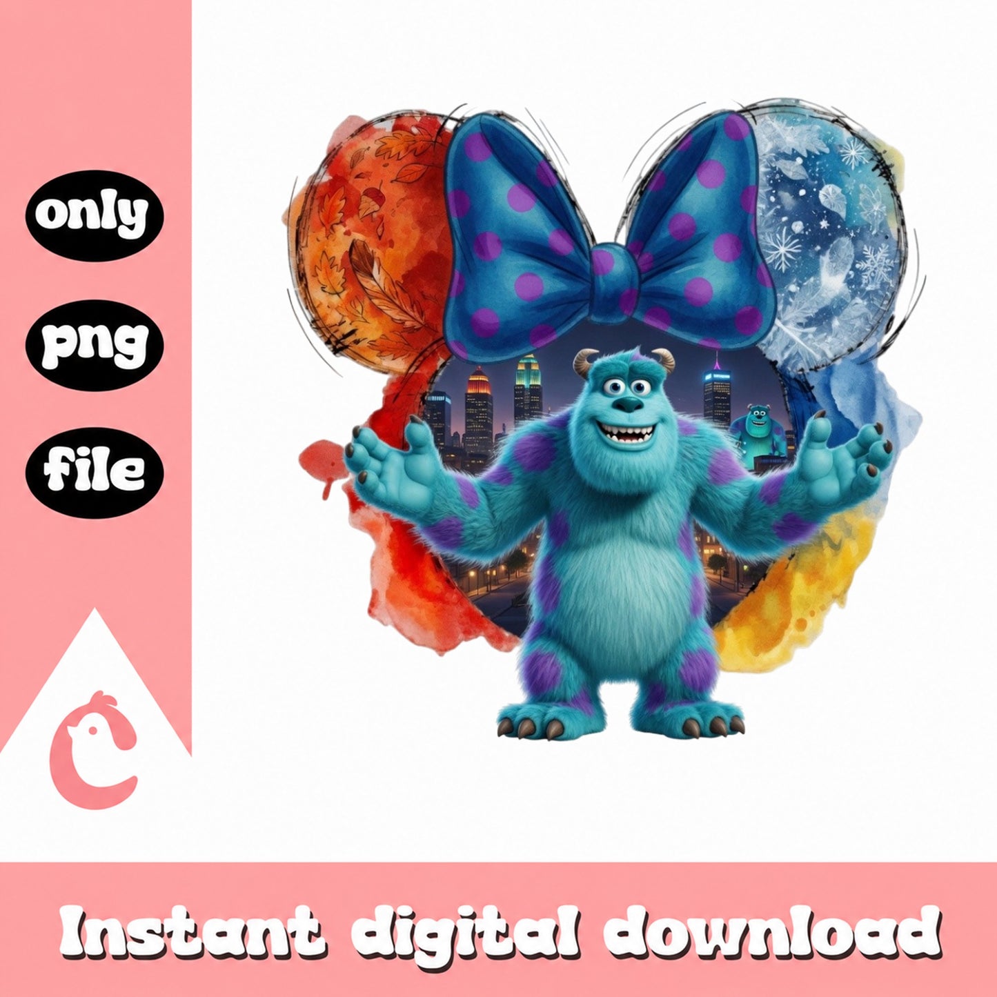 Monsters Inc Sully Disney Mickey Ears PNG, Sulley PNG, Disney PNG