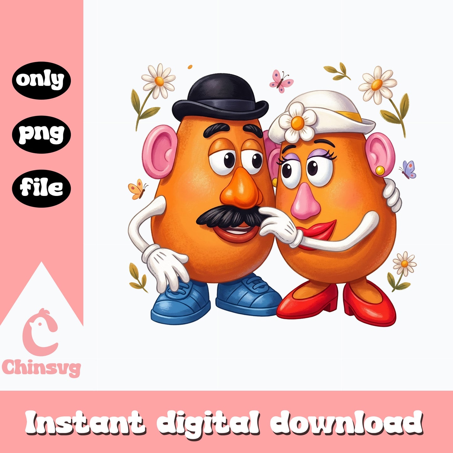 Mr And Mrs Potato Head Couple PNG, Toy Story PNG, Disney PNG
