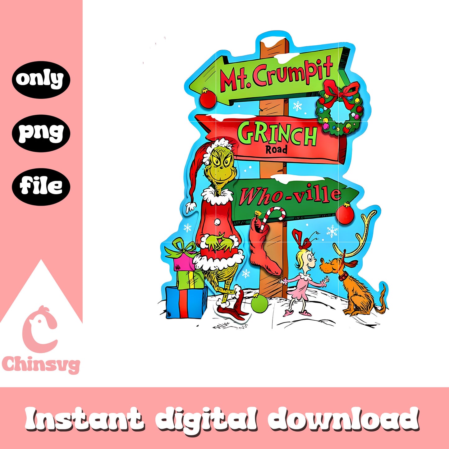 Mr crumpit grinch road whoville friends png, grinch and friends png