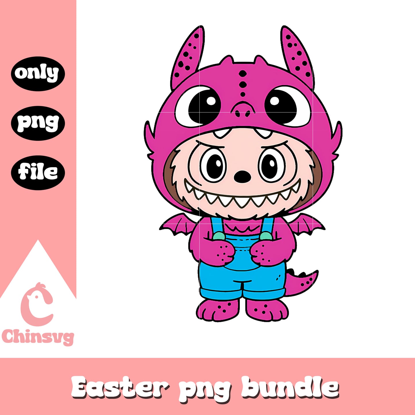 Mulberry baby dragon labubu cute doll png, labubu art png