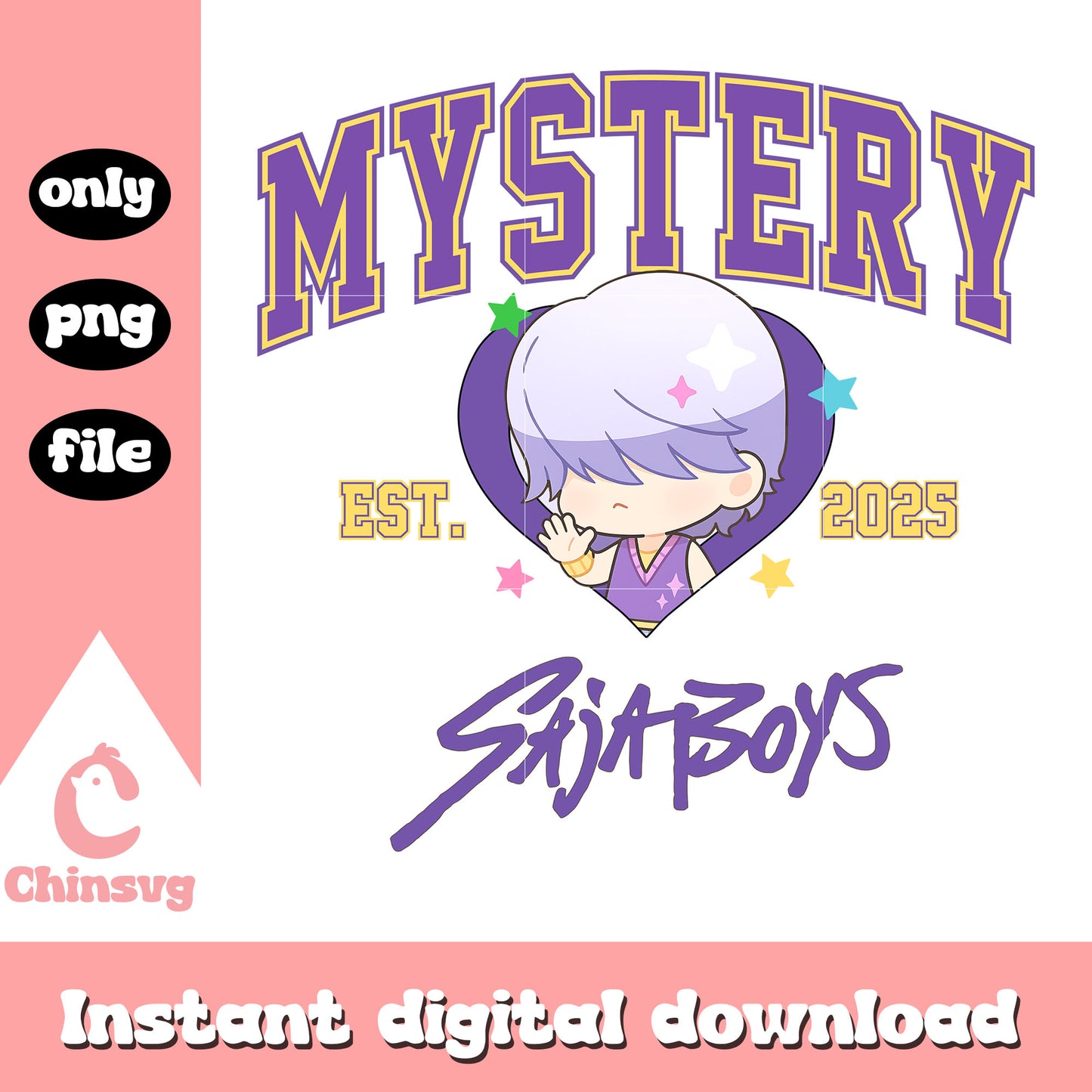 Mystery saja boys est 2025 png, mystery kpop demon hunters png