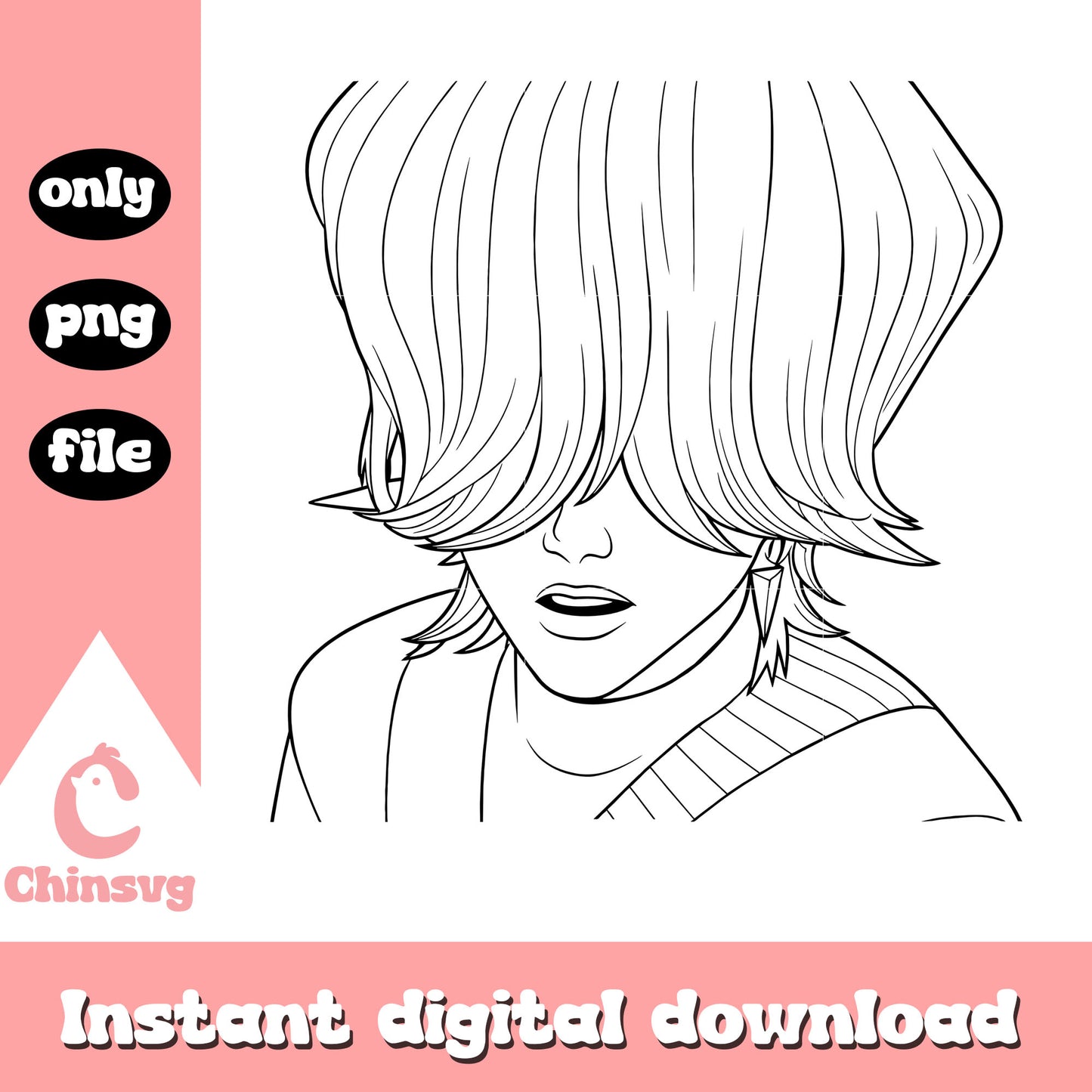 Mystery saja boys outline png, mystery kpop demon hunters png