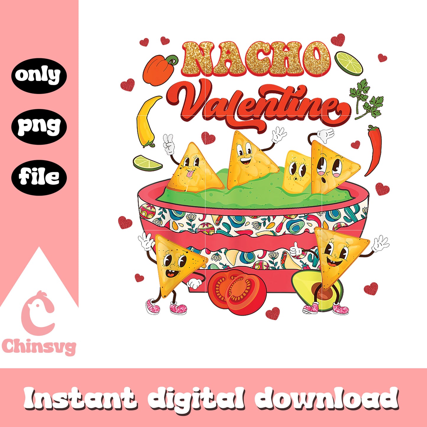 Nacho cartoon design valentine png, nacho valentine png