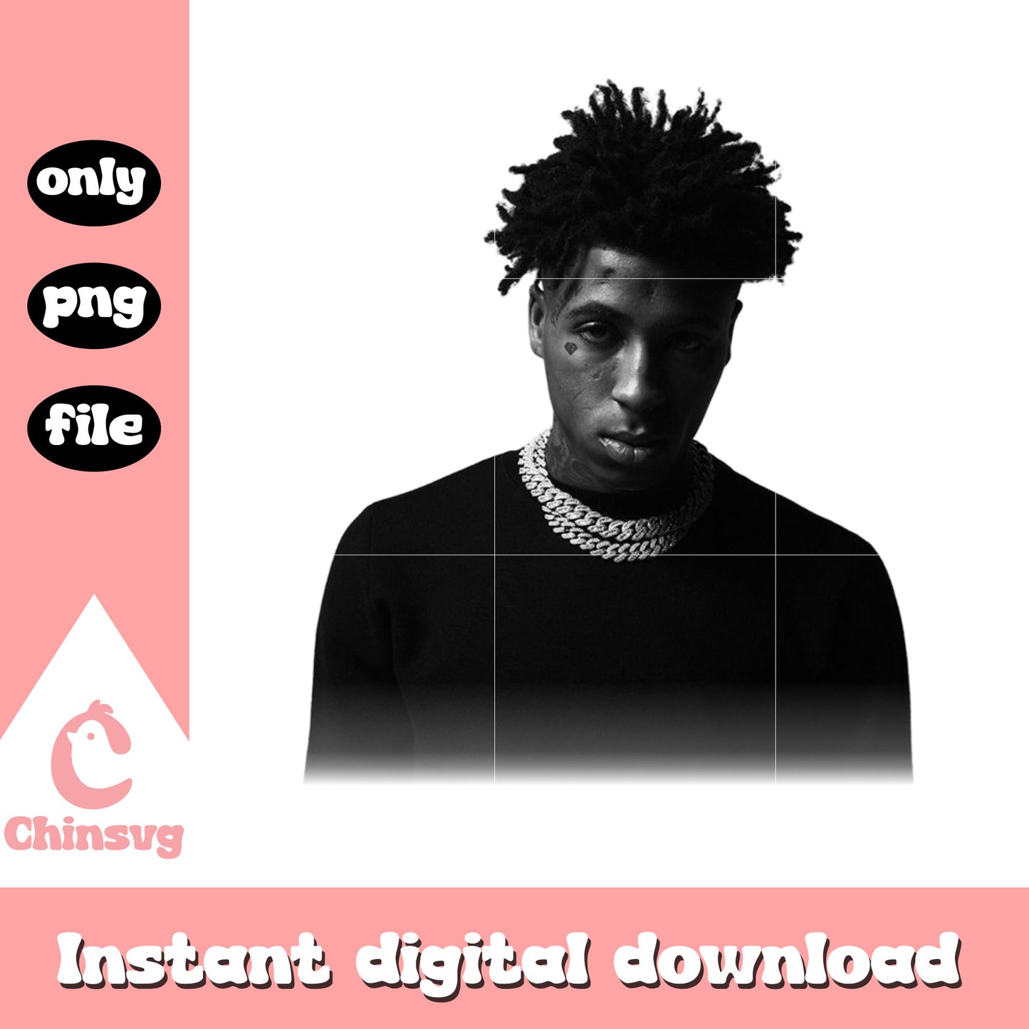 Nba youngboy portrait vintage png, nba youngboy png, masa tour png