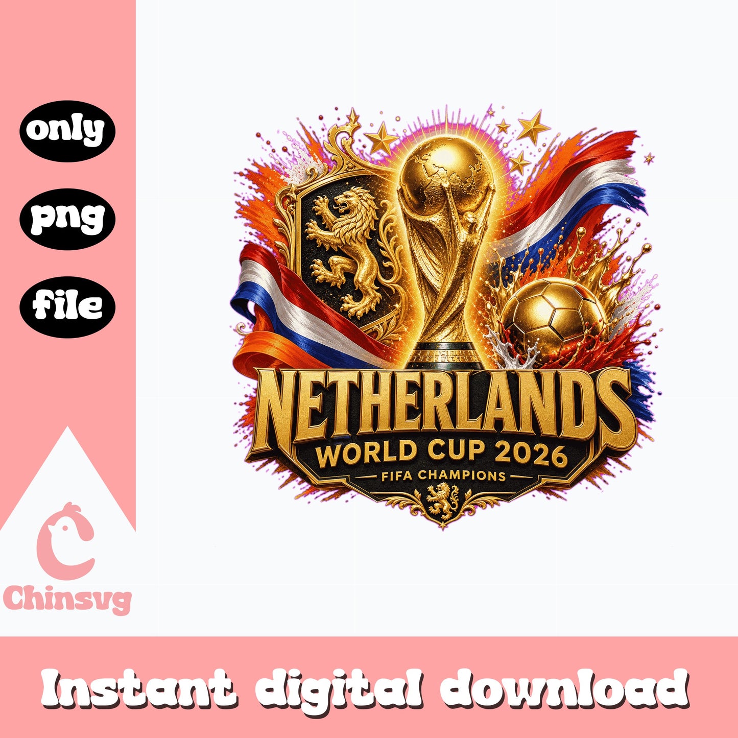 Netherlands World Cup 2026 PNG, Soccer Champion, Football PNG