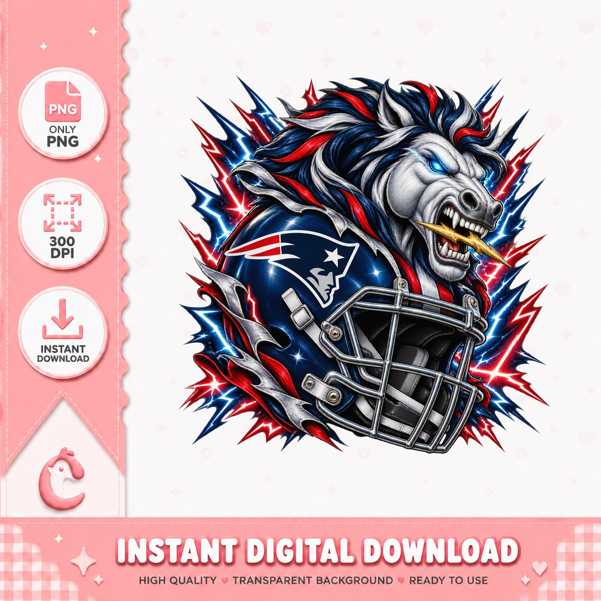 New England Patriots Horse PNG, NFL Football Helmet, Patriot PNG