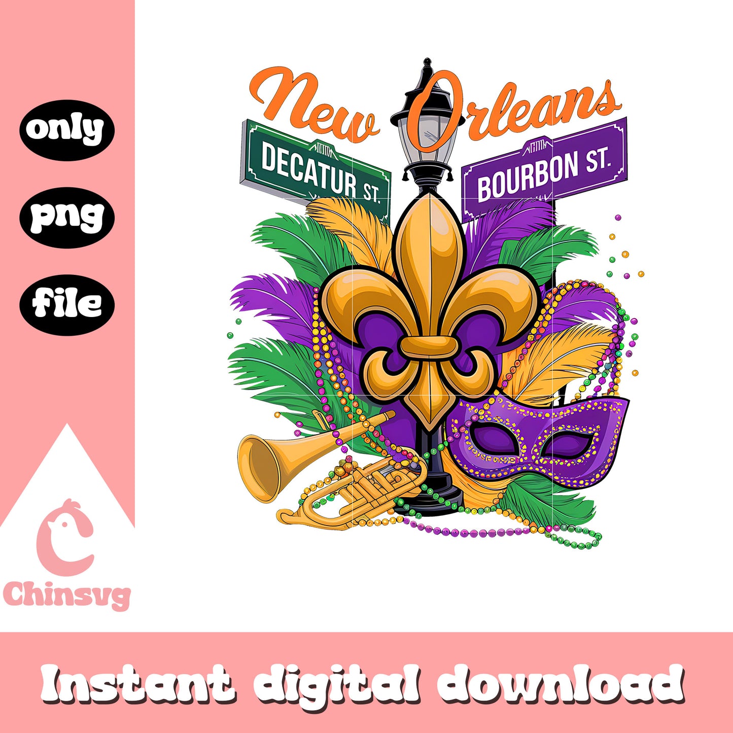 New orleans mardi gras road sign png, mardi gras new orleans png
