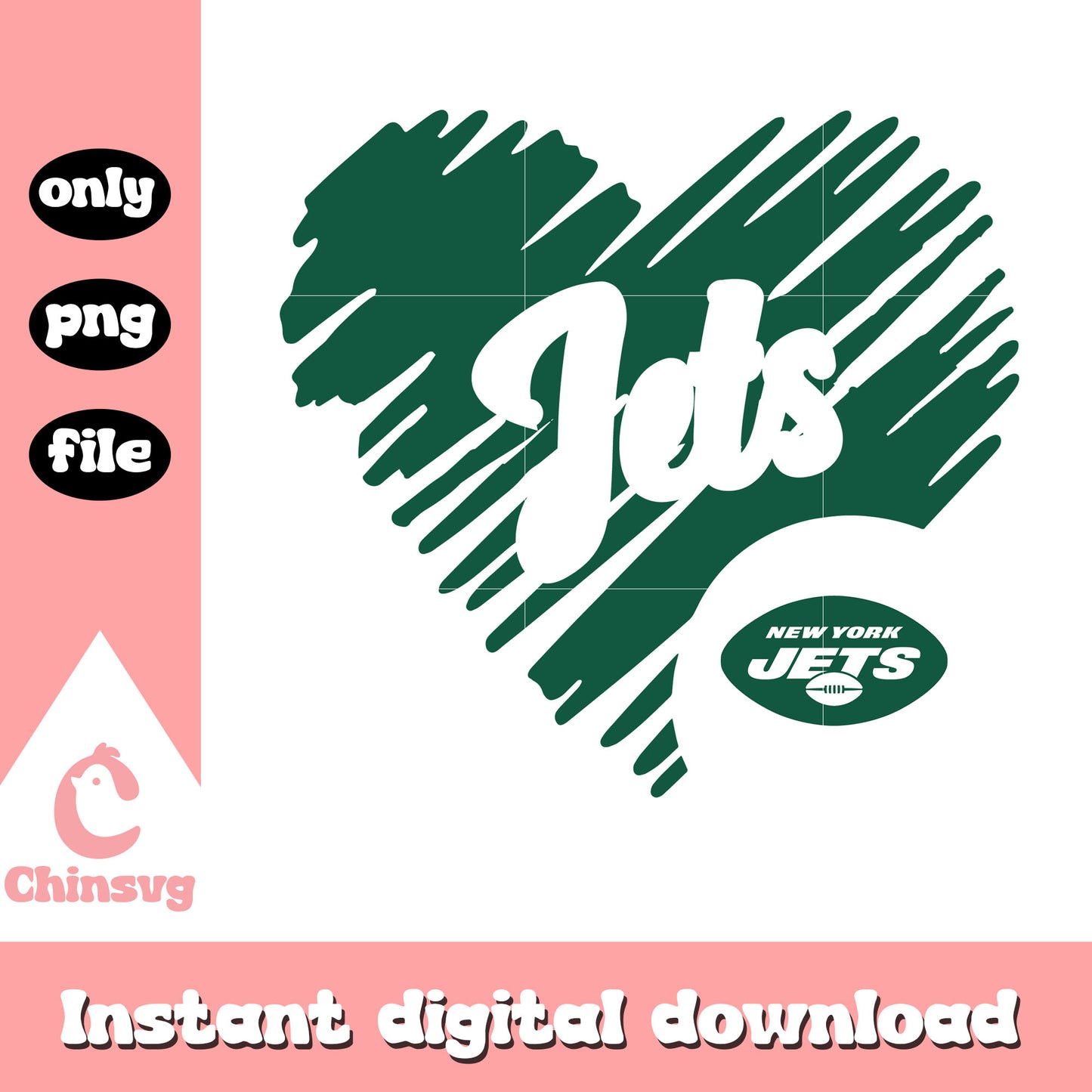 New york jets heart shaped football logo svg, new york jets sticker svg