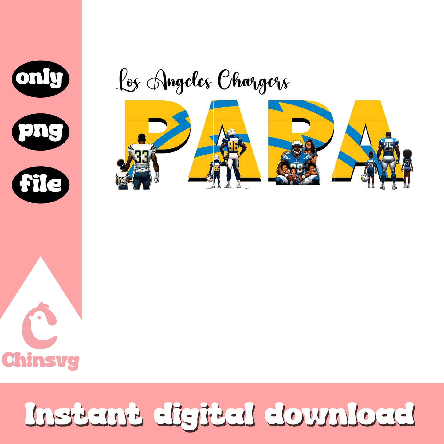 Nfl papa Los Angeles Chargers png, nfl Chargers png