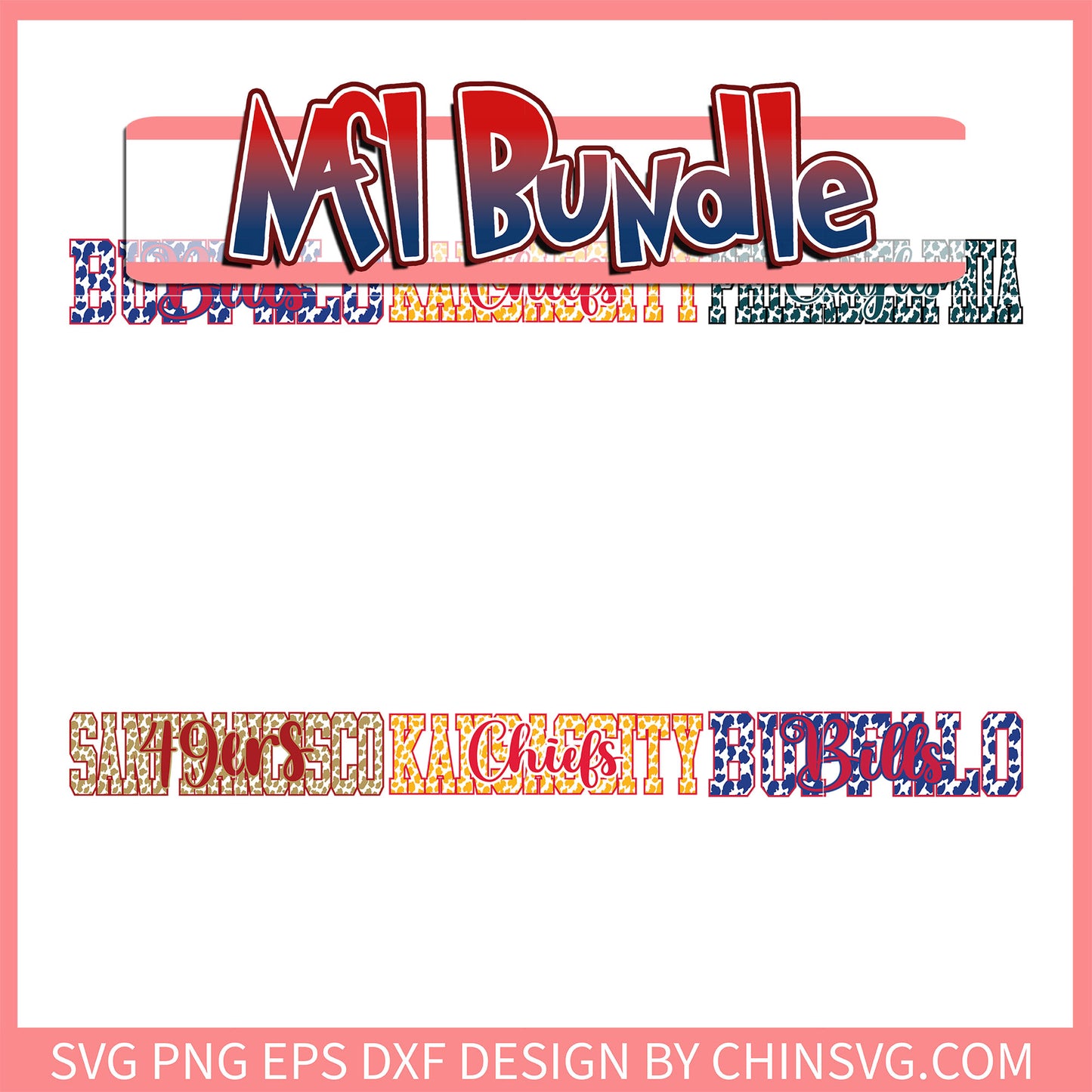 Nfl team text dairy cow pattern bundle svg, nfl teams svg