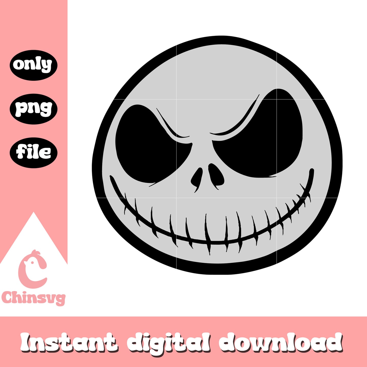 Nightmare jack face cartoon png, jack skellington night before christmas png
