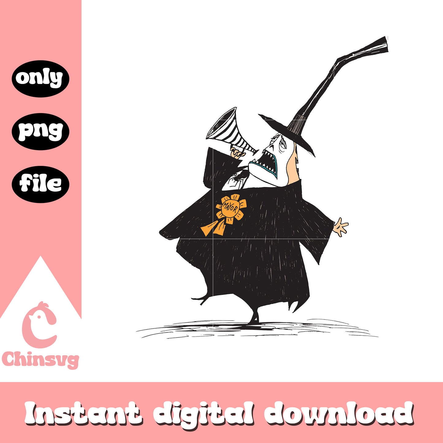 Nightmare movie mayor clipart png, the night before christmas mayor png