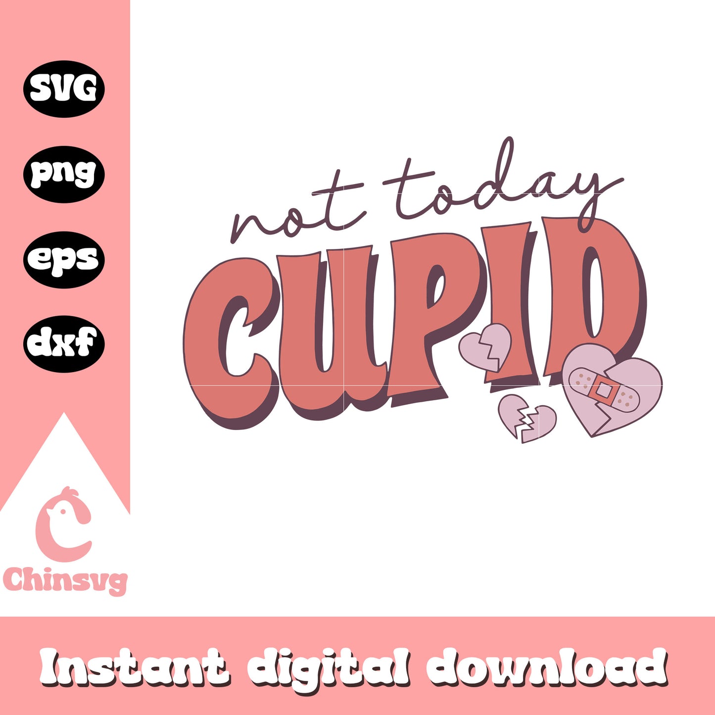 Not today cupid valentine font svg, font design svg, cupid svg