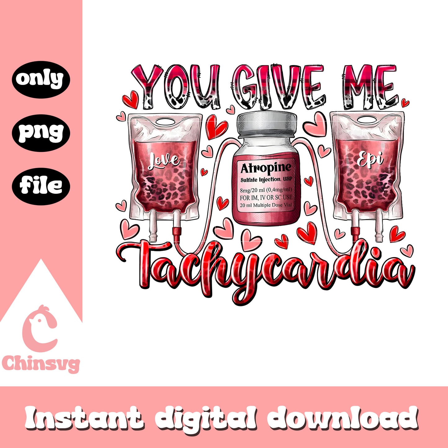 Nurse valentines you give me tachycardia png, Nurse png