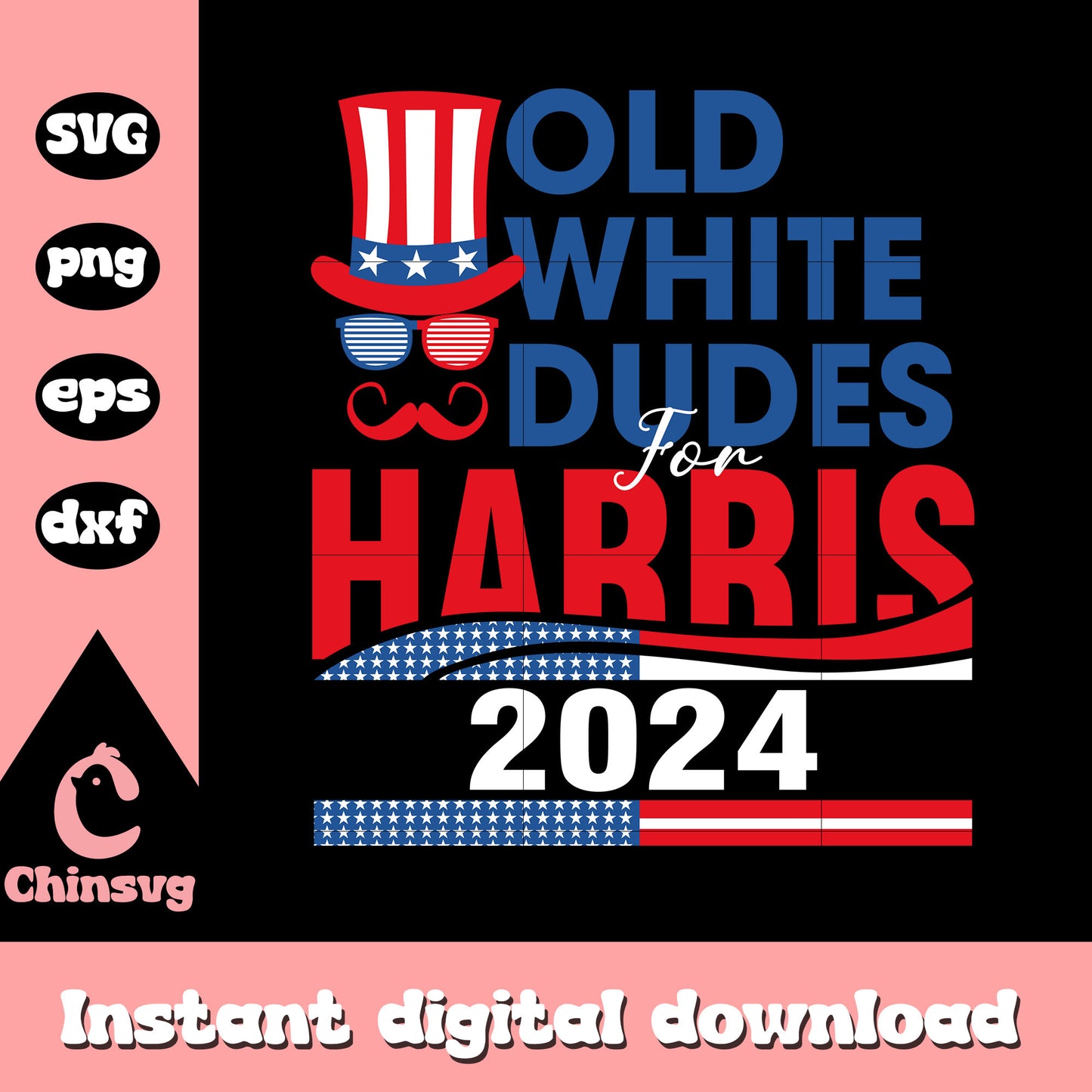 Old white dudes for harris 2024 logo design svg, kamala harris logo svg