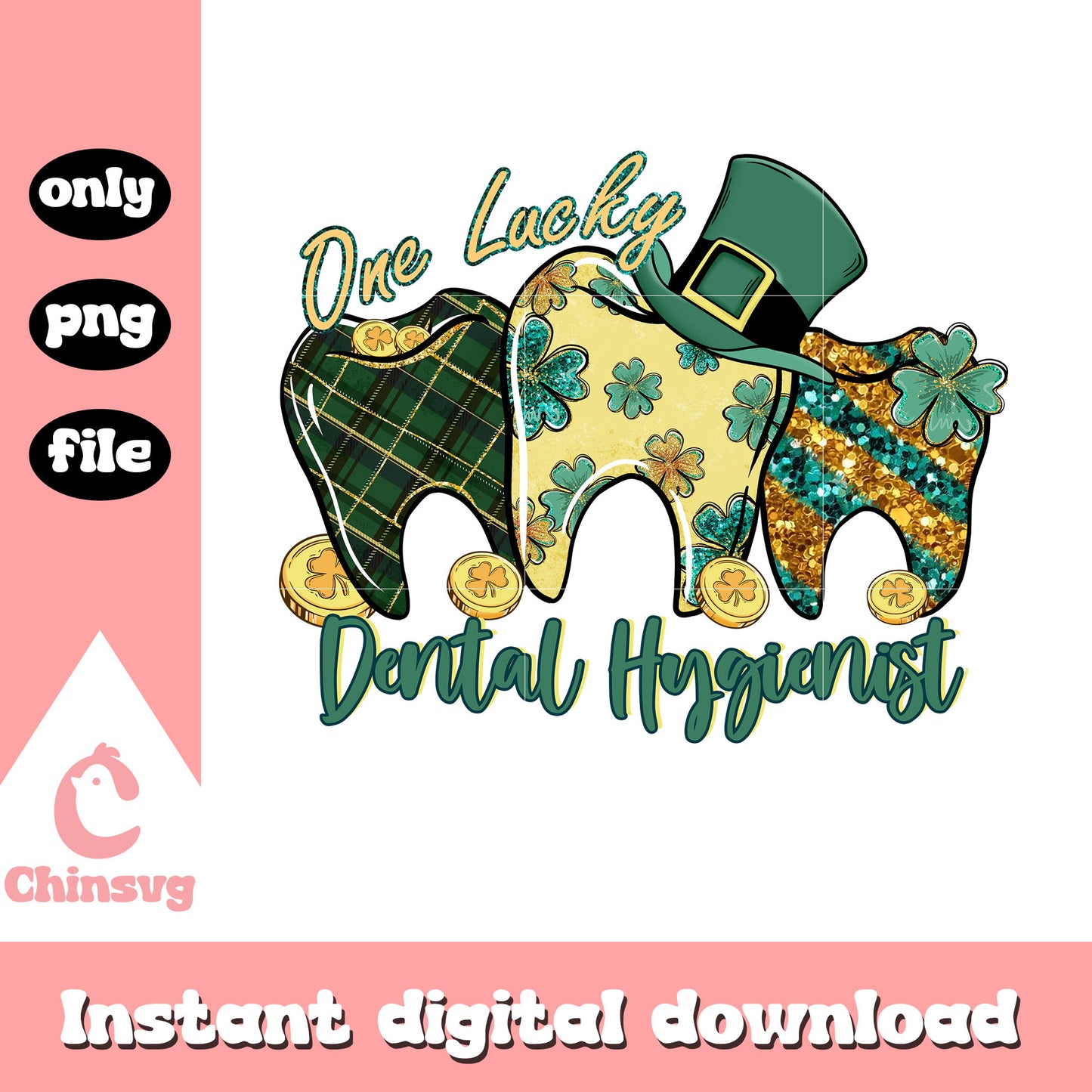 One lucky dental hygienist png, st patrick's day decorations png