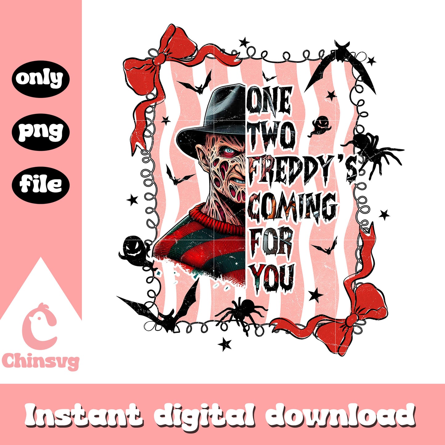One two freddy's coming to you png, horror quotes png, horror characters png