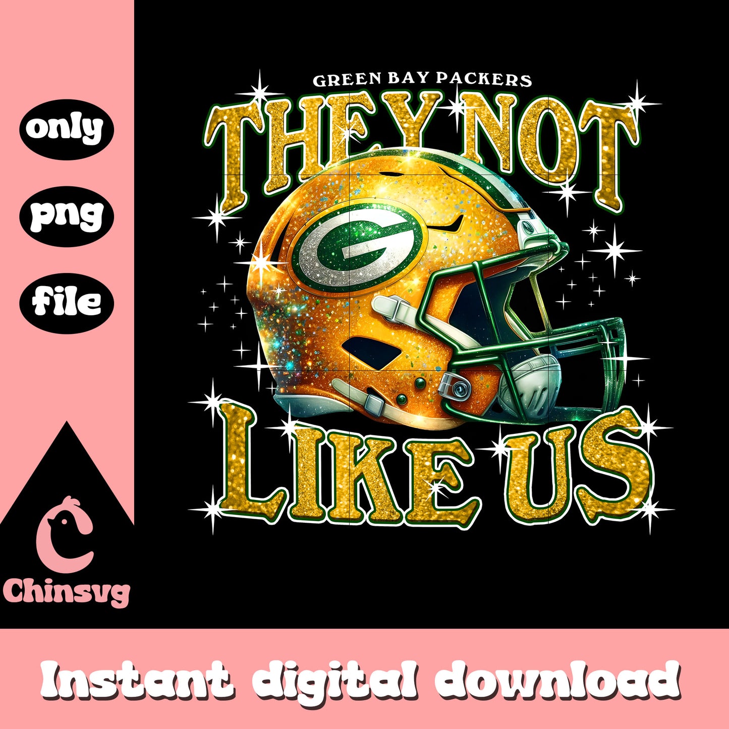 Packer helmet they not like us png, Green Bay Packers team png